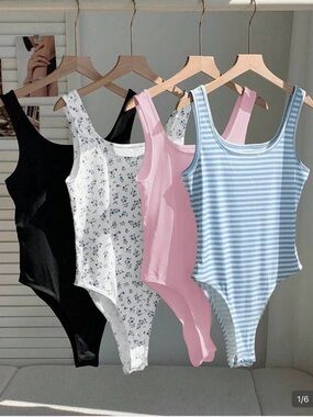 Women’s Sleeveless Bodysuits (Four pack) | Large | Stretchy | NWT